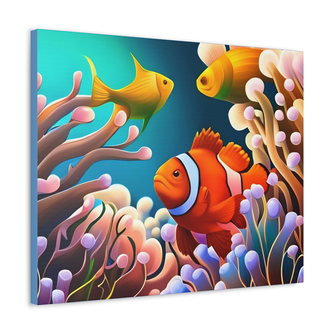 clownfish reef art painting