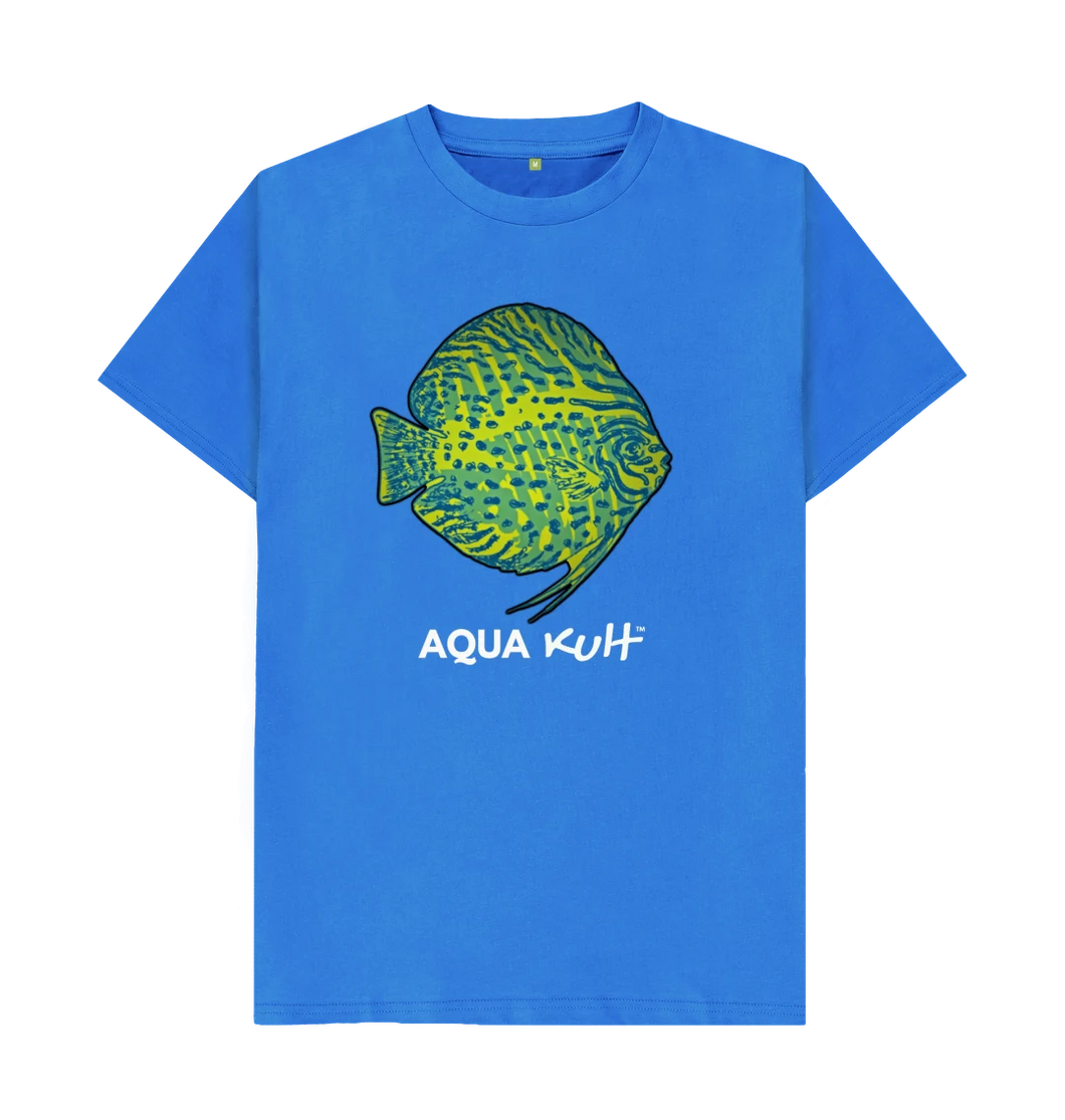 Discus Turqoise T-shirt - BLUE COLOUR  tropical fish UK