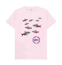 Load image into Gallery viewer, Neon TetraNeon Tetra T-shirt - Unisex Tropical Fish T-shirt - Aquarist Collective in pink
