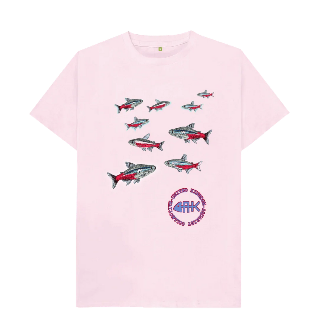 Neon TetraNeon Tetra T-shirt - Unisex Tropical Fish T-shirt - Aquarist Collective in pink