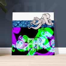 Load image into Gallery viewer, Octopus picture surreal art canvas wall hanging
