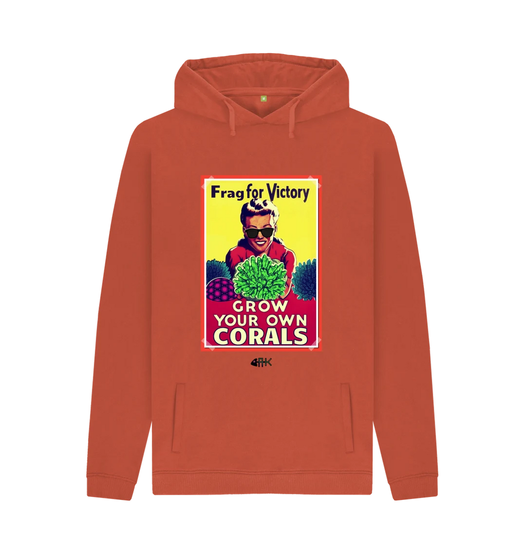 'Frag For Victory' Hooded Jumper - Grow Corals Reef Tank