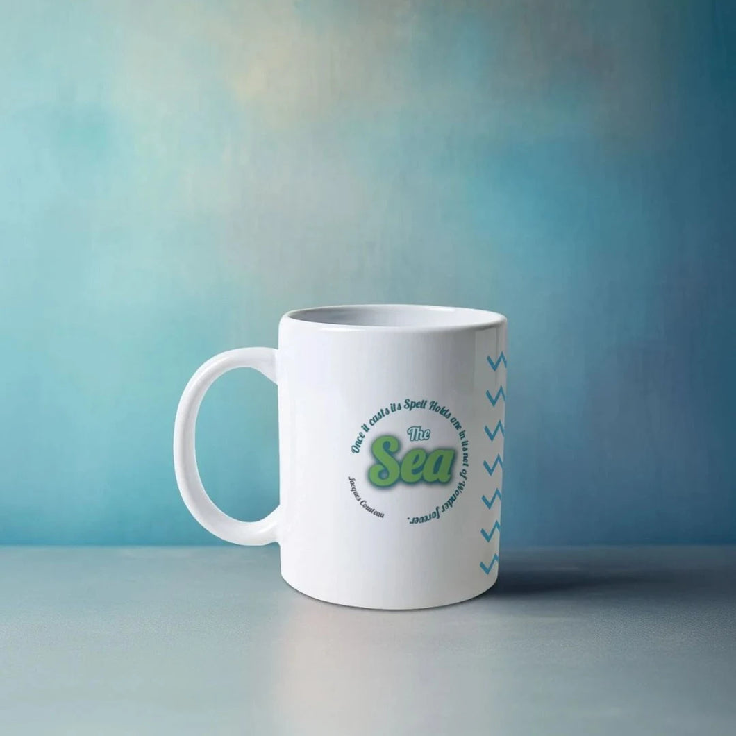 The Sea Coffee Tea Mug with Seahorse Pair