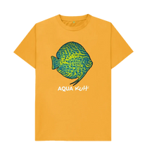 Load image into Gallery viewer, Discus Turqoise T-shirt - yellow - tropical fish UK
